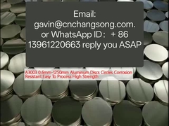 А3003 0,6 мм-1250 мм Алюминиевые диски Круги Коррозионностойкие Легко обрабатываемые Высокая прочность