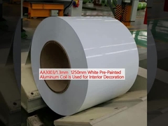 AA3003/1.3mm 1250mm White Pre-Painted Aluminum Coil Is Used for Interior Decoration (Алюминиевая катушка с белым предварительно окрашенным покрытием)