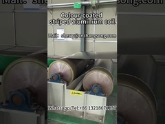 Алюминиевая катушка с полосатыми линиями, покрытая цветом