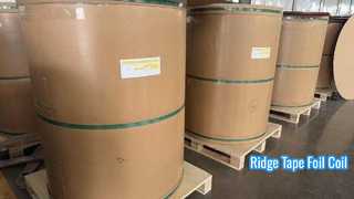 Катушка из фольги Ridge Tape шириной 0,10 мм и шириной 45 мм, предварительно окрашенный алюминий