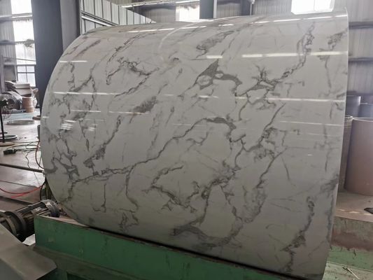 Сплав 3003 Марморное покрытие с образом алюминиевой катушки 26Ga X 48Inch Предварительно окрашенный алюминиевый лист для фасадов зданий
