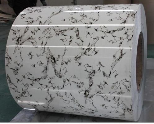 Сплав 3105 Мраморный дизайн покрытия алюминиевой катушки 26Ga X 48Inch предварительно окрашенный алюминиевый лист для фасадов зданий